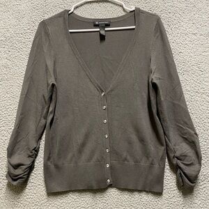 INC Cardigan Womens Large Gray Long  Sleeve Button Up Sweater